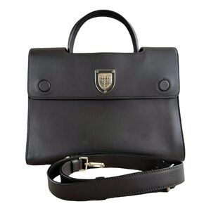 DIOR Diorever Chocolate Brown Leather Two Way Bag